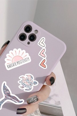 Pembe Tatil Dekoratif Telefon Tablet Laptop Stickerı